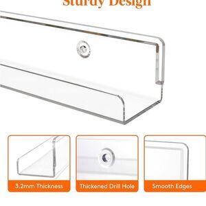 Transparent Acrylic Wall shelves set of 6